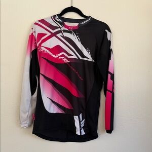 Fly Racing Women's Pink and Black Jersey